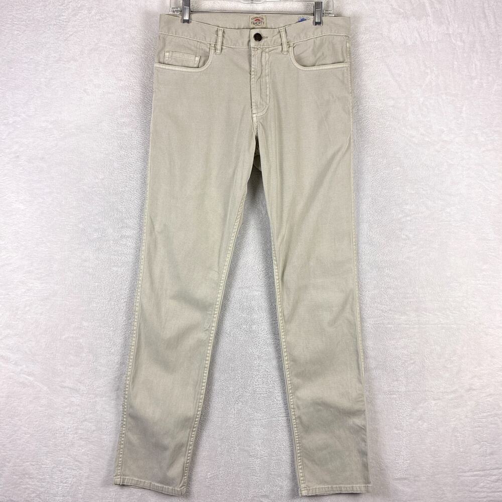 Faherty Pants Mens 31 Beige Comfort Twill Stretch Classic Preppy Huckberry